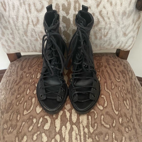 Ann Demeulemeester Black Lace-Up Boots - Picture 3 of 8
